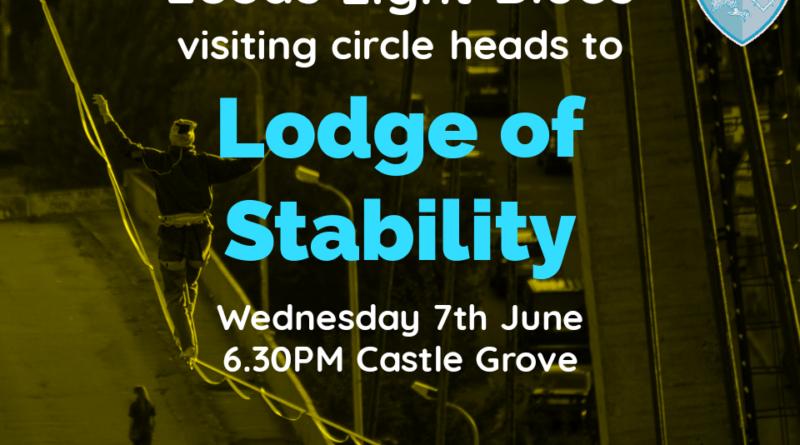 Lodge of Stability Visiting Circle Poster with tightrope walker