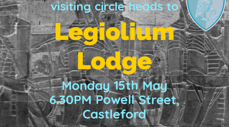 Legiolium Lodge Visiting Circle Poster with Roman Solider Relief
